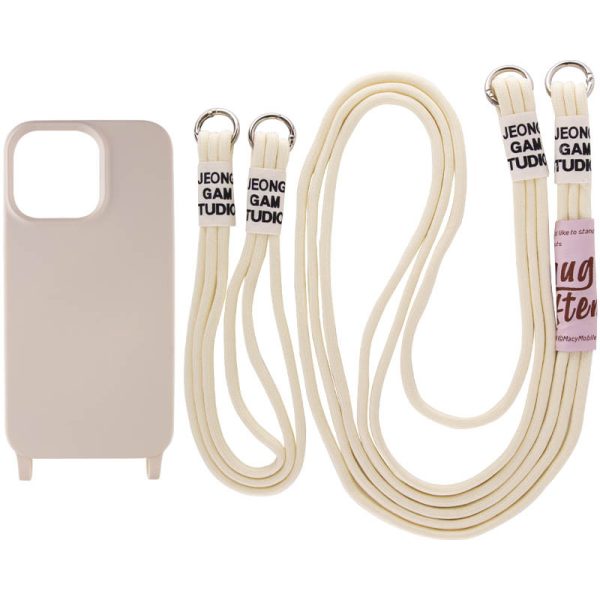 Чохол для iPhone 13 Бежевий TPU two straps California