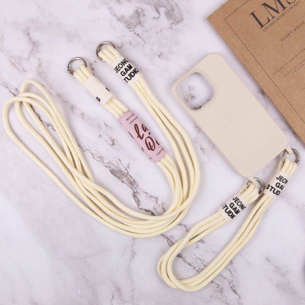 Чохол для iPhone 13 Бежевий TPU two straps California - Зображення 5