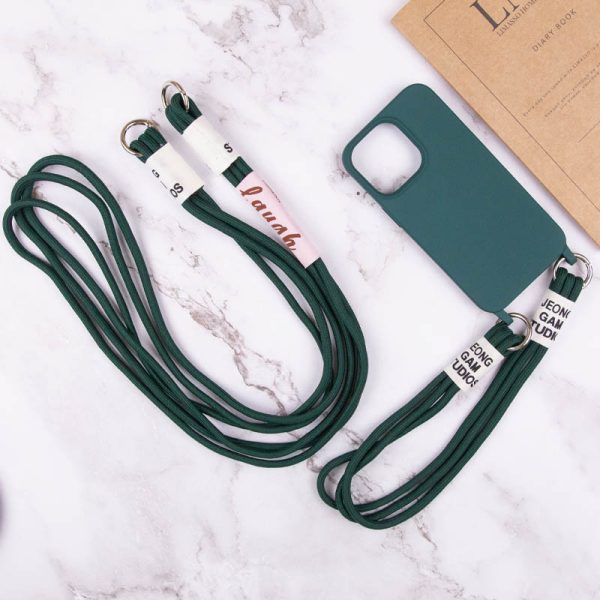 Чохол для iPhone 13 Зелений TPU two straps California - Зображення 5