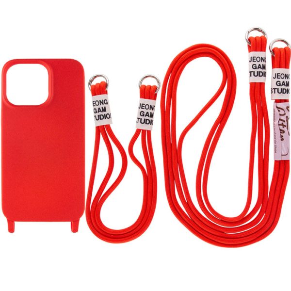 Чохол для iPhone 13 Червоний TPU two straps California