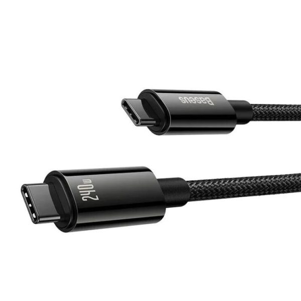 Дата кабель Baseus Tungsten Gold Type-C to Type-C Cable 240W (1m) (CAWJ04000) - Зображення 2