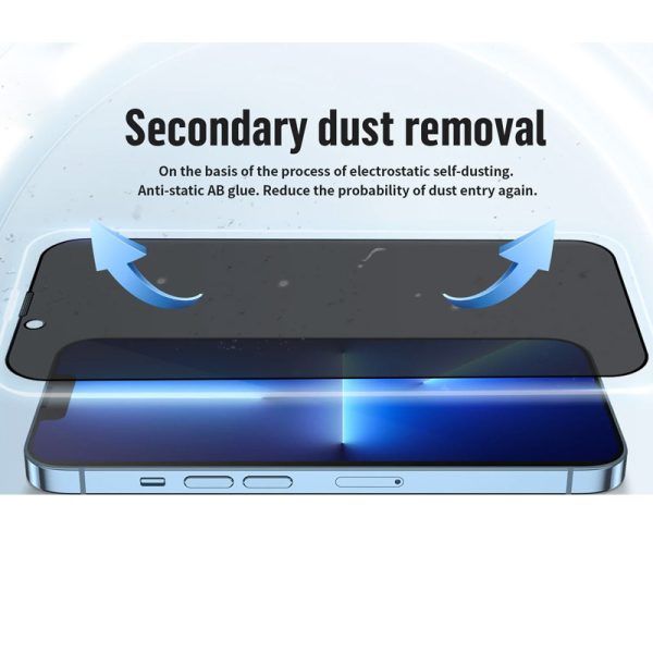 Захисне 2.5D скло Blueo Full Cover Anti-Peep для Apple iPhone 15 / 16 - Зображення 3