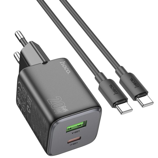 Зарядний пристрій Hoco N41 Almighty PD20W+QC3.0 + Type-C to Type-C - Зображення 5
