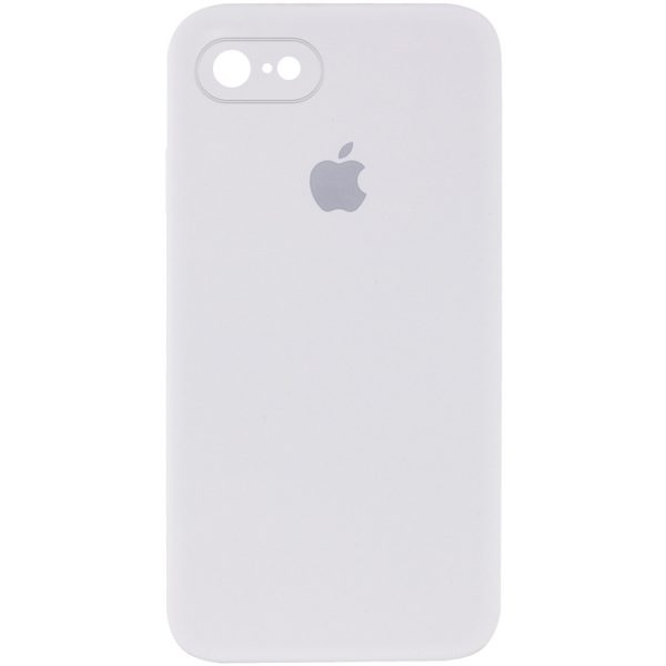Чохол для iPhone 7 / 8 / SE (2020) Білий Silicone Case Square Full Camera Protective