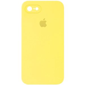 Чохол для iPhone 7 / 8 / SE (2020) Жовтий Silicone Case Square Full Camera Protective
