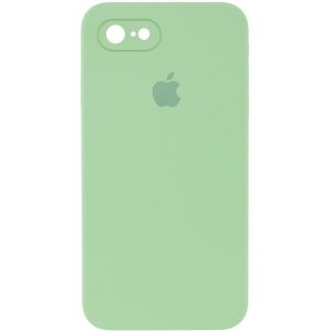 Чохол для iPhone 7 / 8 / SE (2020) М'ятний Silicone Case Square Full Camera Protective