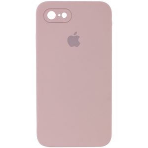 Чохол для iPhone 7 / 8 / SE (2020) Рожевий Silicone Case Square Full Camera Protective