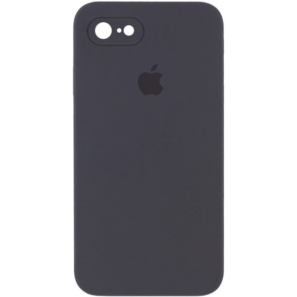 Чохол для iPhone 7 / 8 / SE (2020) Сірий Silicone Case Square Full Camera Protective
