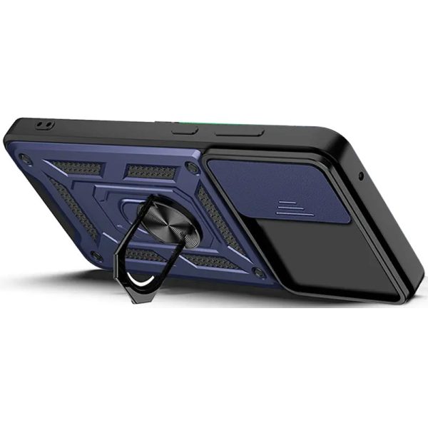 Ударостійкий чохол для Samsung Galaxy M14 5G Синій Camshield Serge Ring - Зображення 2