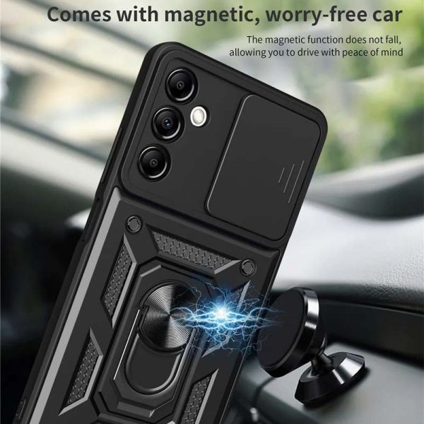 Ударостійкий чохол для Samsung Galaxy M14 5G Чорний Camshield Serge Ring - Зображення 4