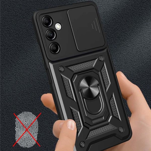 Ударостійкий чохол для Samsung Galaxy M14 5G Чорний Camshield Serge Ring - Зображення 7