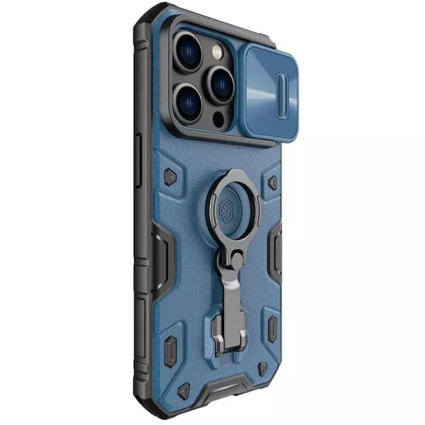 Чохол для iPhone 14 Pro Max Синій Nillkin CamShield Armor Pro no logo (шторка на камеру) - Зображення 3