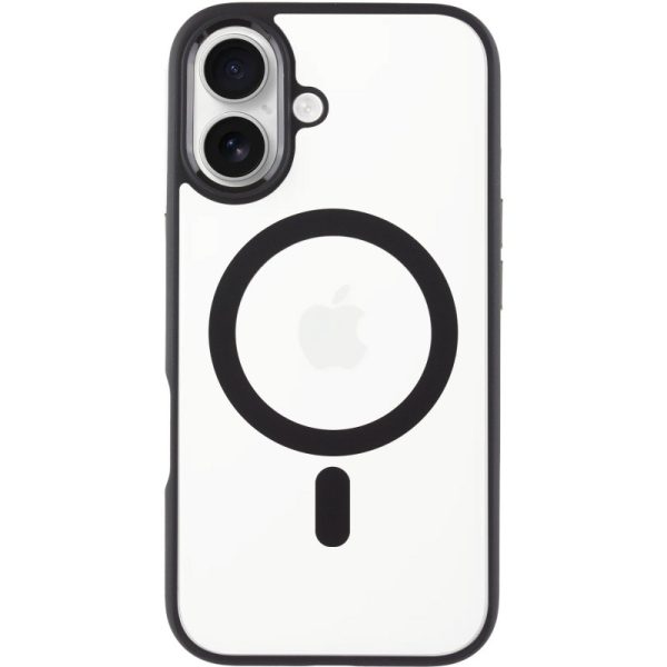 Чохол для iPhone 16 Чорний Синійo Skin Friendly Frosted with MagSafe