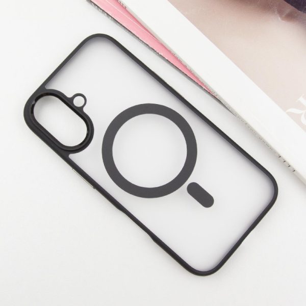 Чохол для iPhone 16 Чорний Синійo Skin Friendly Frosted with MagSafe - Зображення 2