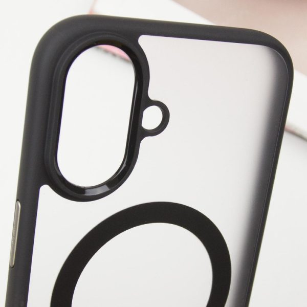 Чохол для iPhone 16 Чорний Синійo Skin Friendly Frosted with MagSafe - Зображення 5