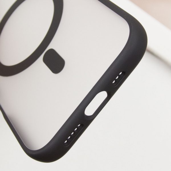 Чохол для iPhone 16 Чорний Синійo Skin Friendly Frosted with MagSafe - Зображення 6