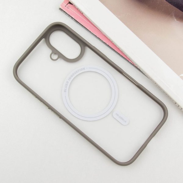 Чохол для iPhone 16 Сірий Синійo Skin Friendly Frosted with MagSafe - Зображення 3