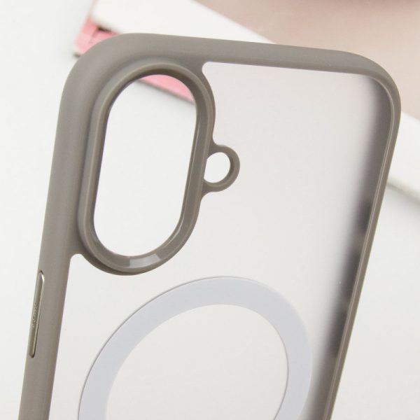 Чохол для iPhone 16 Сірий Синійo Skin Friendly Frosted with MagSafe - Зображення 5