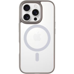 Чохол для iPhone 16 Pro Сірий Синійo Skin Friendly Frosted with MagSafe