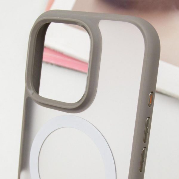 Чохол для iPhone 16 Pro Сірий Синійo Skin Friendly Frosted with MagSafe - Зображення 5