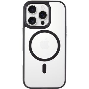Чохол для iPhone 16 Pro Чорний Синійo Skin Friendly Frosted with MagSafe