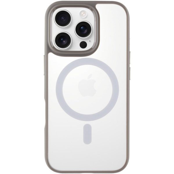 Чохол для iPhone 16 Pro Max Сірий Синійo Skin Friendly Frosted with MagSafe