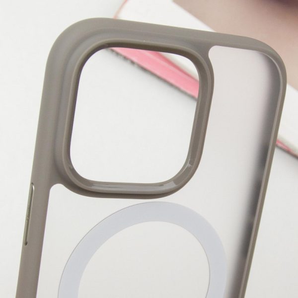 Чохол для iPhone 16 Pro Max Сірий Синійo Skin Friendly Frosted with MagSafe - Зображення 4