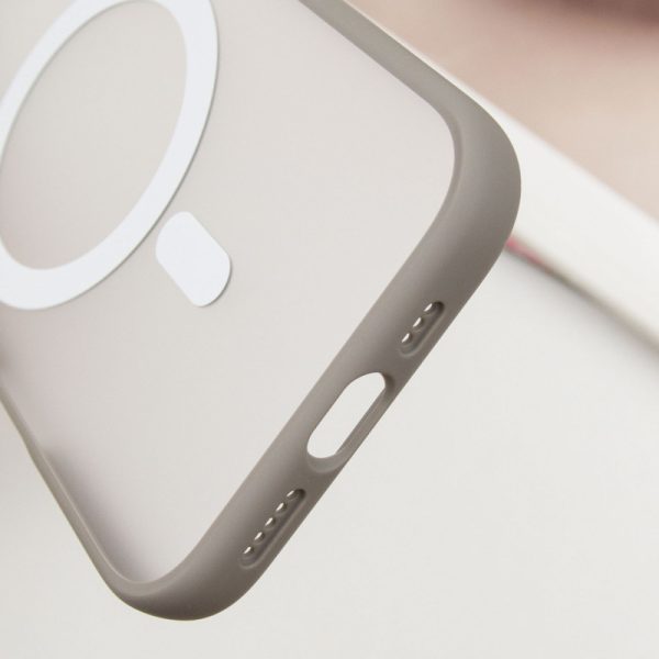 Чохол для iPhone 16 Pro Max Сірий Синійo Skin Friendly Frosted with MagSafe - Зображення 6