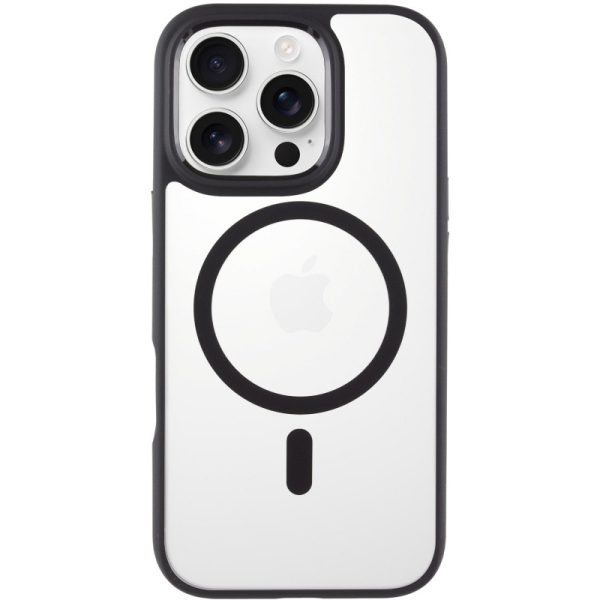 Чохол для iPhone 16 Pro Max Чорний Синійo Skin Friendly Frosted with MagSafe