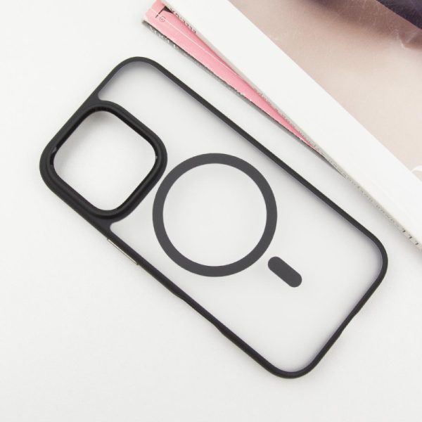 Чохол для iPhone 16 Pro Max Чорний Синійo Skin Friendly Frosted with MagSafe - Зображення 2