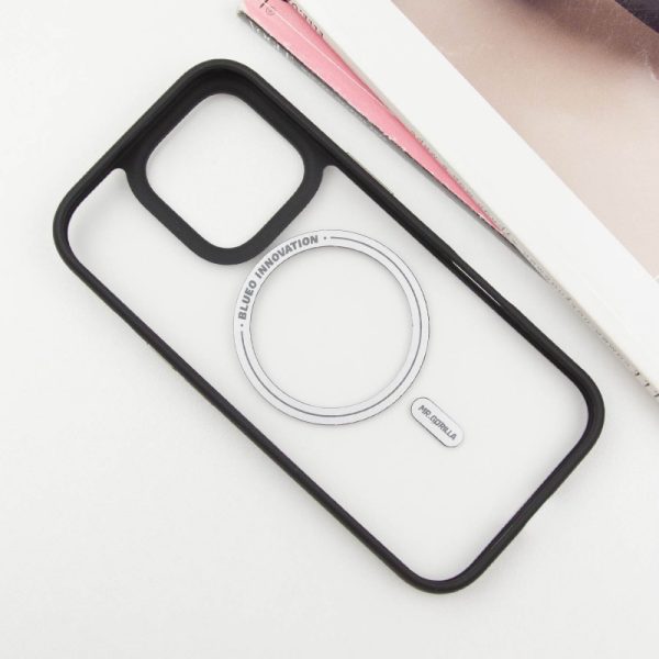 Чохол для iPhone 16 Pro Max Чорний Синійo Skin Friendly Frosted with MagSafe - Зображення 3