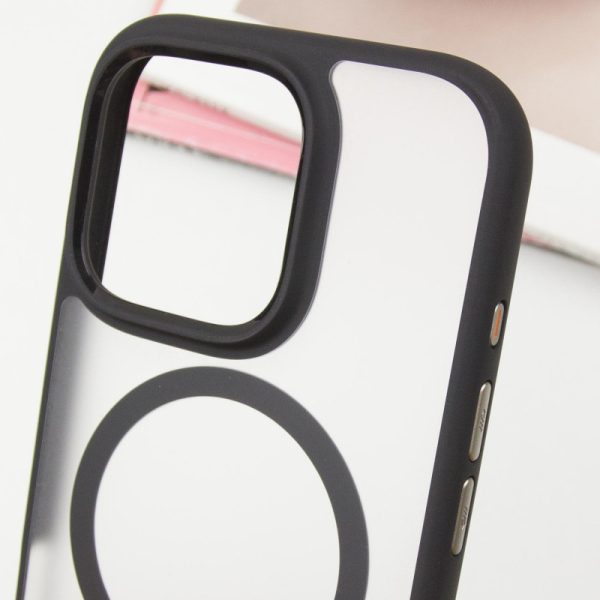 Чохол для iPhone 16 Pro Max Чорний Синійo Skin Friendly Frosted with MagSafe - Зображення 6