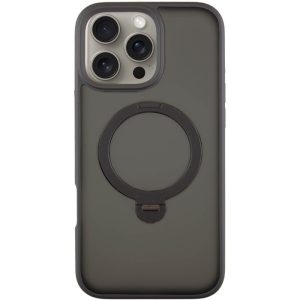 Чохол для iPhone 16 Pro Чорний Metal Buttons with MagSafe Colorful HQ Ring