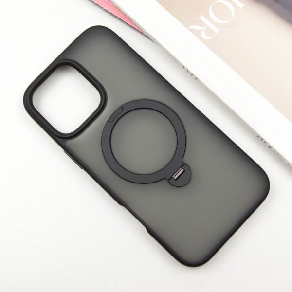 Чохол для iPhone 16 Pro Чорний Metal Buttons with MagSafe Colorful HQ Ring - Зображення 2