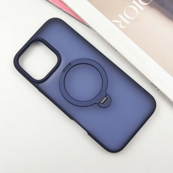 Чохол для iPhone 16 Pro Синій Metal Buttons with MagSafe Colorful HQ Ring - Зображення 2