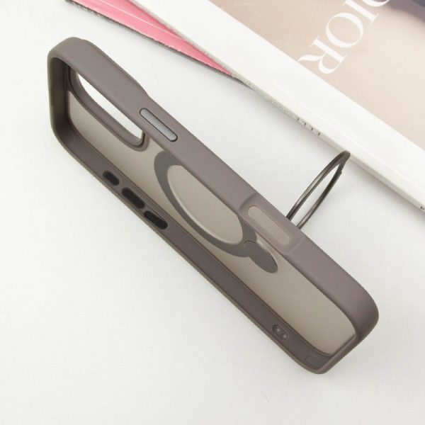 Чохол для iPhone 16 Pro Сірий Metal Buttons with MagSafe Colorful HQ Ring - Зображення 5