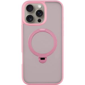 Чохол для iPhone 16 Pro Рожевий Metal Buttons with MagSafe Colorful HQ Ring