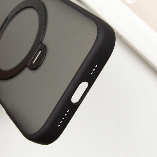 Чохол для iPhone 16 Pro Max Чорний Metal Buttons with MagSafe Colorful HQ Ring - Зображення 7
