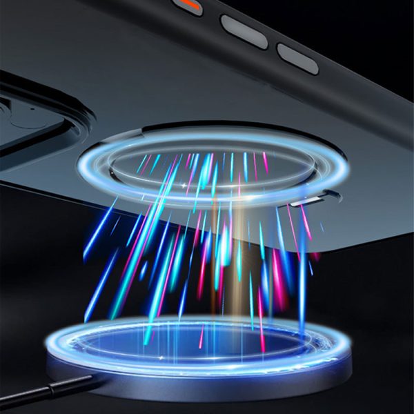 Чохол для iPhone 16 Pro Max Чорний Metal Buttons with MagSafe Colorful HQ Ring - Зображення 8