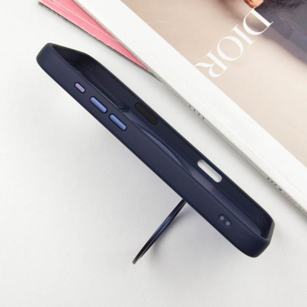 Чохол для iPhone 16 Pro Max Синій Metal Buttons with MagSafe Colorful HQ Ring - Зображення 4