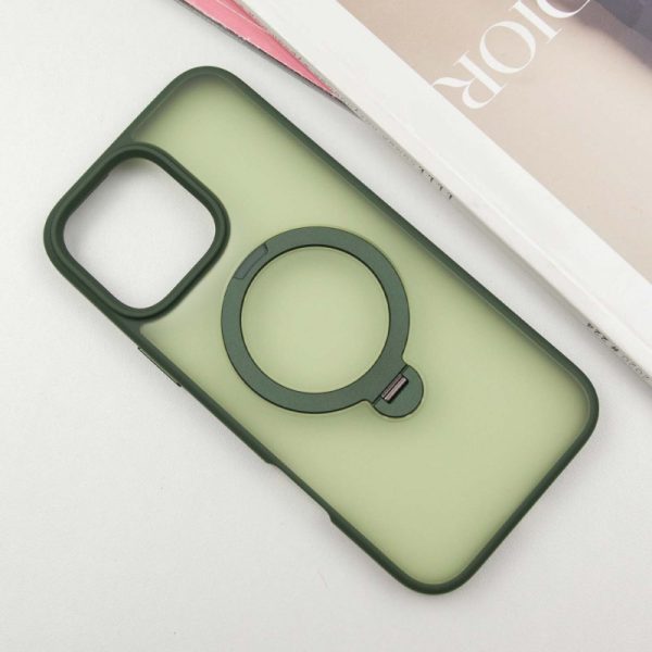 Чохол для iPhone 16 Pro Max Зелений Metal Buttons with MagSafe Colorful HQ Ring - Зображення 2