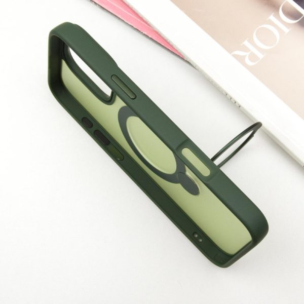 Чохол для iPhone 16 Pro Max Зелений Metal Buttons with MagSafe Colorful HQ Ring - Зображення 4