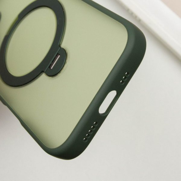 Чохол для iPhone 16 Pro Max Зелений Metal Buttons with MagSafe Colorful HQ Ring - Зображення 7