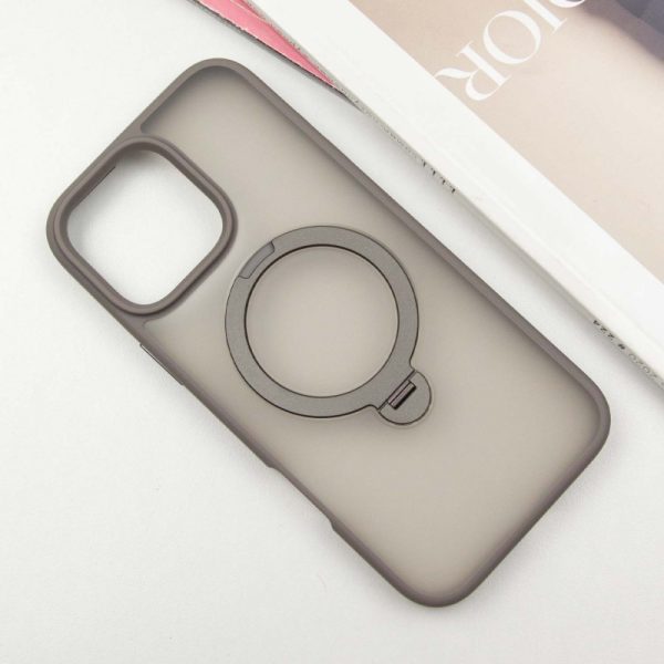 Чохол для iPhone 16 Pro Max Сірий Metal Buttons with MagSafe Colorful HQ Ring - Зображення 2