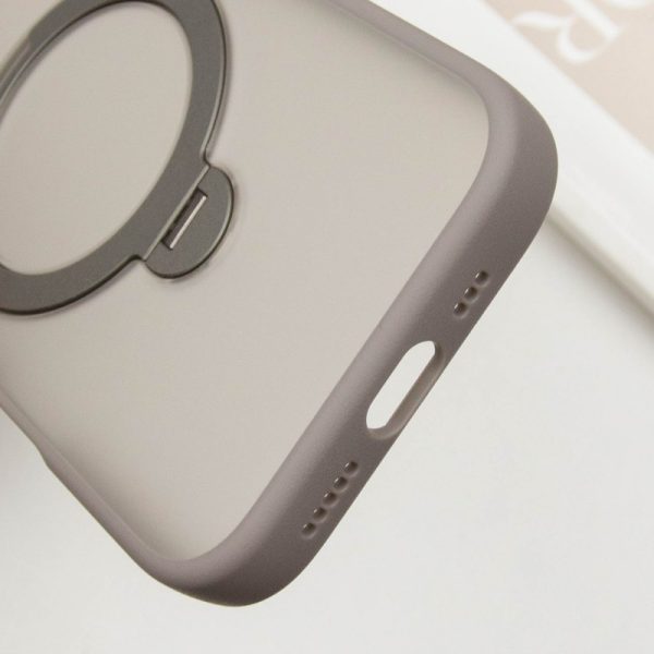 Чохол для iPhone 16 Pro Max Сірий Metal Buttons with MagSafe Colorful HQ Ring - Зображення 7
