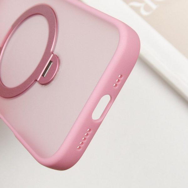 Чохол для iPhone 16 Pro Max Рожевий Metal Buttons with MagSafe Colorful HQ Ring - Зображення 6