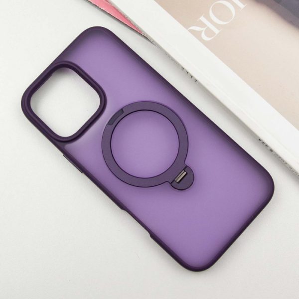 Чохол для iPhone 16 Pro Max Фіолетовий Metal Buttons with MagSafe Colorful HQ Ring - Зображення 2