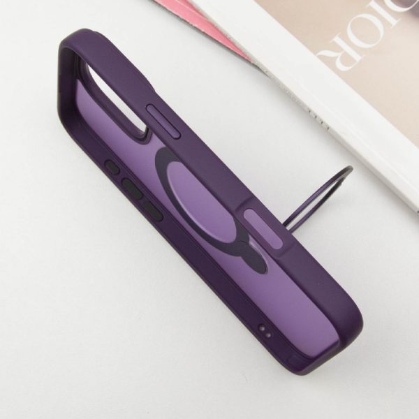 Чохол для iPhone 16 Pro Max Фіолетовий Metal Buttons with MagSafe Colorful HQ Ring - Зображення 4