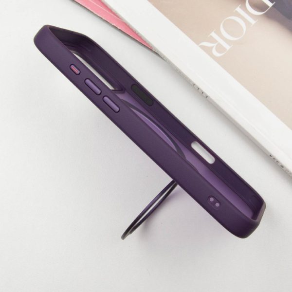 Чохол для iPhone 16 Pro Max Фіолетовий Metal Buttons with MagSafe Colorful HQ Ring - Зображення 5