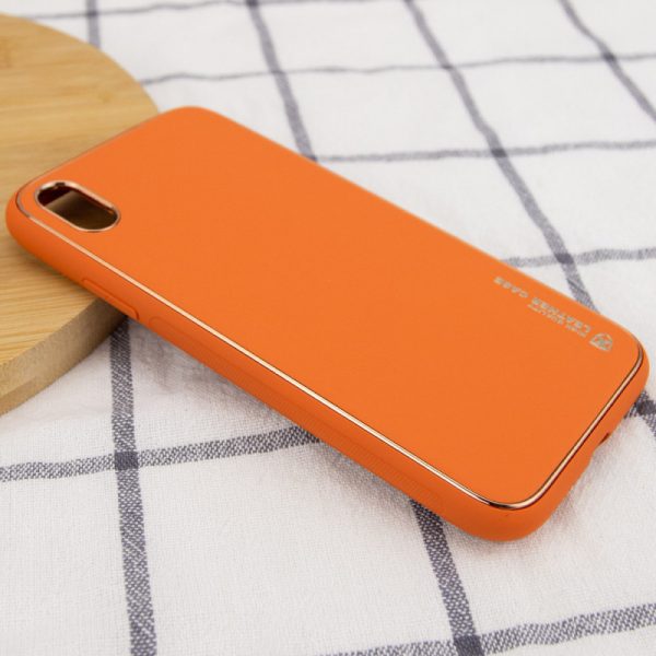 Шкіряний чохол для Apple iPhone X / XS Помаранчевий Xshield - Зображення 2